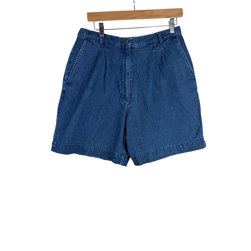 Westbound‎ Vintage Pleated Denim Shorts size 12 Blue